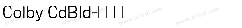 Colby CdBld字体转换